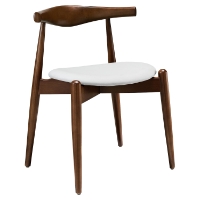 Stalwart Dining Side Chair - Dark Walnut, White