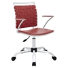 Fuse Leather Look Office Chair - Adjustable Height, Swivel, Armrest - EEI-1109