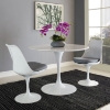 Lippa 40" Wood Top Dining Table - White - EEI-1117-WHI