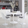 Lippa 54" Wood Top Dining Table - White - EEI-1119-WHI