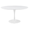 Lippa 54" Wood Top Dining Table - White - EEI-1119-WHI