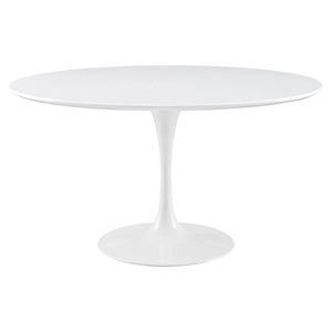 Lippa 54" Wood Top Dining Table - White 