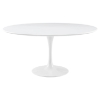 Lippa 60" Wood Top Dining Table - White - EEI-1120-WHI