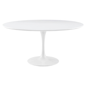 Lippa 60" Wood Top Dining Table - White 