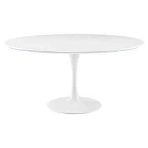 Lippa 60" Wood Top Dining Table - White 