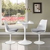 Lippa 24" Square Wood Top Dining Table - White - EEI-1122-WHI