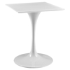 Lippa 24" Square Wood Top Dining Table - White - EEI-1122-WHI
