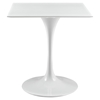 Lippa 28" Square Wood Top Dining Table - White - EEI-1123-WHI