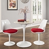 Lippa 28" Artificial Marble Dining Table - White - EEI-1128-WHI