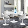 Lippa 54" Artificial Marble Dining Table - White - EEI-1132-WHI