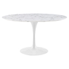 Lippa 54" Artificial Marble Dining Table - White - EEI-1132-WHI