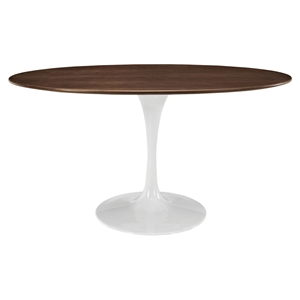 Lippa 60" Oval Shaped Dining Table - Walnut 