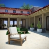 Marina Outdoor Patio Teak Armchair - Natural/White - EEI-1143-NAT-WHI-SET