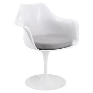 Lippa Fabric Dining Armchair - Gray 