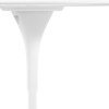 Lippa Saarinen Inspired Fiberglass Round Dining Table in White - EEI-11X-WHI