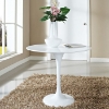 Lippa Saarinen Inspired Fiberglass Round Dining Table in White - EEI-11X-WHI