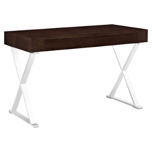 Sector Rectangular Office Desk - Walnut 