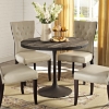 Drive Wood Top Dining Table - Round, Pedestal, Brown - EEI-1197-BRN-SET