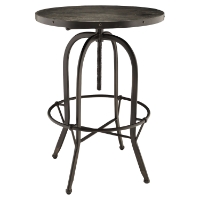 Sylvan Wood Top Bar Table - Round, Black
