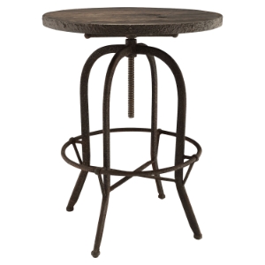 Sylvan Wood Top Bar Table - Round, Brown 