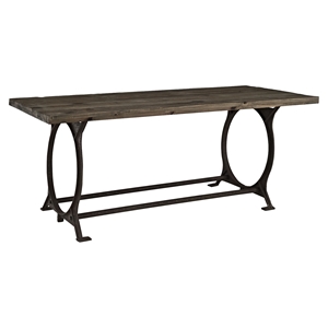 Effuse Wood Top Dining Table - Brown 