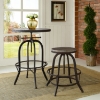 Collect Wood Top Bar Stool - Backless, Brown - EEI-1208-BRN