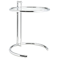 Eileen Gray Side Table with Tempered Glass Top