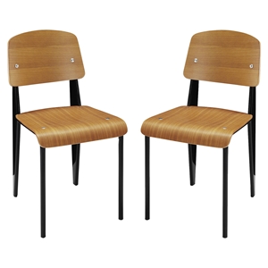 Cabin Dining Side Chair - Walnut (Set of 2) 