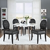 Button Dining Side Chair - Black, Tufted (Set of 4) - EEI-1280-BLK