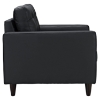 Empress Bottom Tufted Leather Armchair - Black (Set of 2) - EEI-1282-BLK