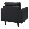 Empress Bottom Tufted Leather Armchair - Black (Set of 2) - EEI-1282-BLK