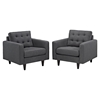 Empress Upholstered Armchair - Tufted (Set of 2) - EEI-1283