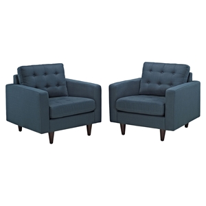 Empress Upholstered Armchair - Tufted (Set of 2) 