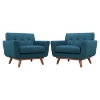 Engage Wood Armchair - Tufted (Set of 2) - EEI-1284