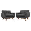 Engage Wood Armchair - Tufted (Set of 2) - EEI-1284