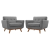 Engage Wood Armchair - Tufted (Set of 2) - EEI-1284