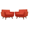 Engage Wood Armchair - Tufted (Set of 2) - EEI-1284