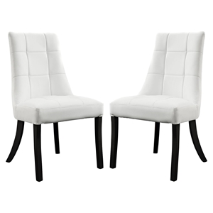 Noblesse Leatherette Dining Chair - White (Set of 2) 