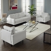 Empress 3 Pieces Armchair and Sofa - White - EEI-1312-WHI
