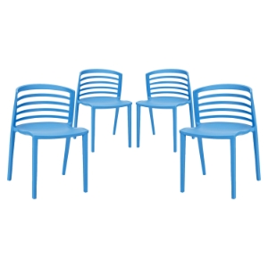 Curvy Backrest Dining Chair (Set of 4) 