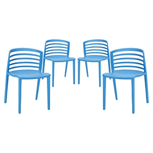 Curvy Backrest Dining Chair (Set of 4) 