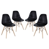 Pyramid Dining Side Chair - Black (Set of 4) - EEI-1316-BLK