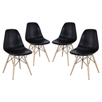 Pyramid Dining Side Chair - Black (Set of 4)