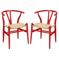 Amish Dining Armchair - Red (Set of 2)