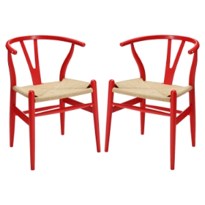 Amish Dining Armchair - Red (Set of 2) 