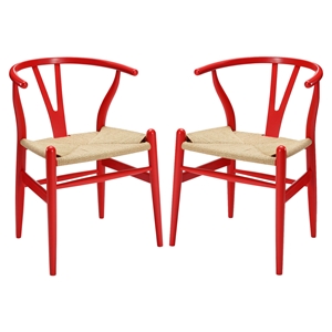 Amish Dining Armchair - Red (Set of 2) 