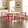 Amish Dining Armchair - Wood Frame, Red (Set of 4) - EEI-1320-RED