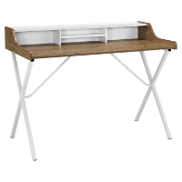 Bin Rectangular Office Desk - Walnut