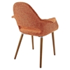 Aegis Dining Armchair - Wood Legs, Orange (Set of 4) - EEI-1330-ORA