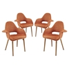 Aegis Dining Armchair - Wood Legs, Orange (Set of 4) - EEI-1330-ORA